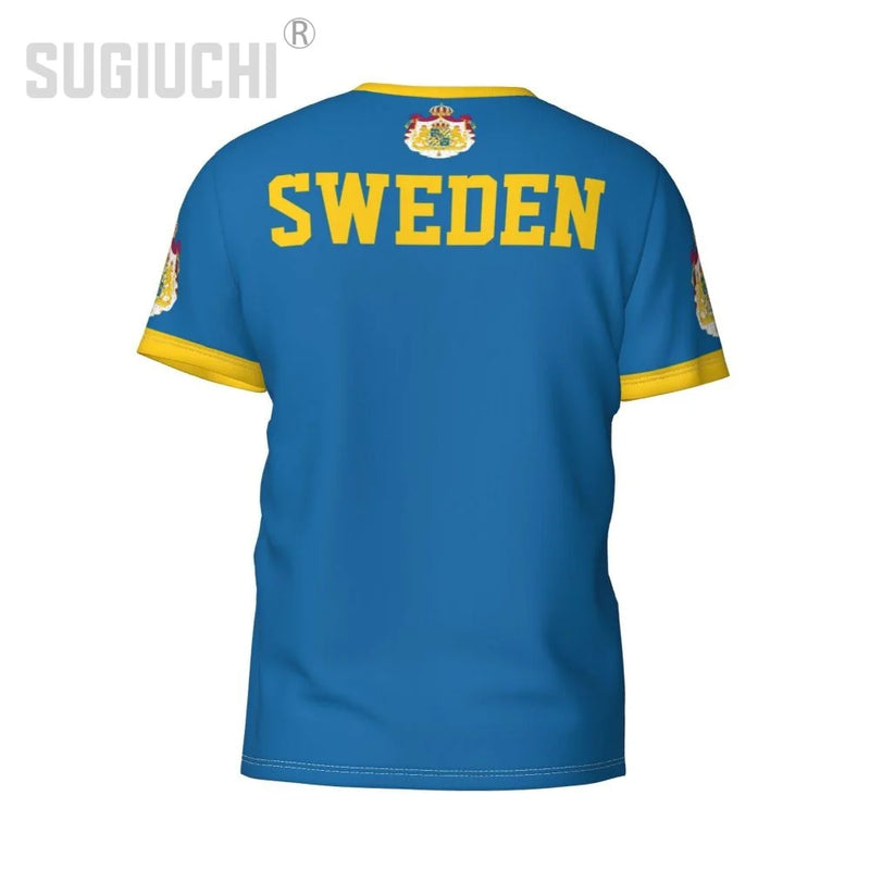 Custom Name Number Sweden Flag Emblem 3D T-shirts For Men Women Tees jersey team Clothes Soccer Football Fans Gift T shirt