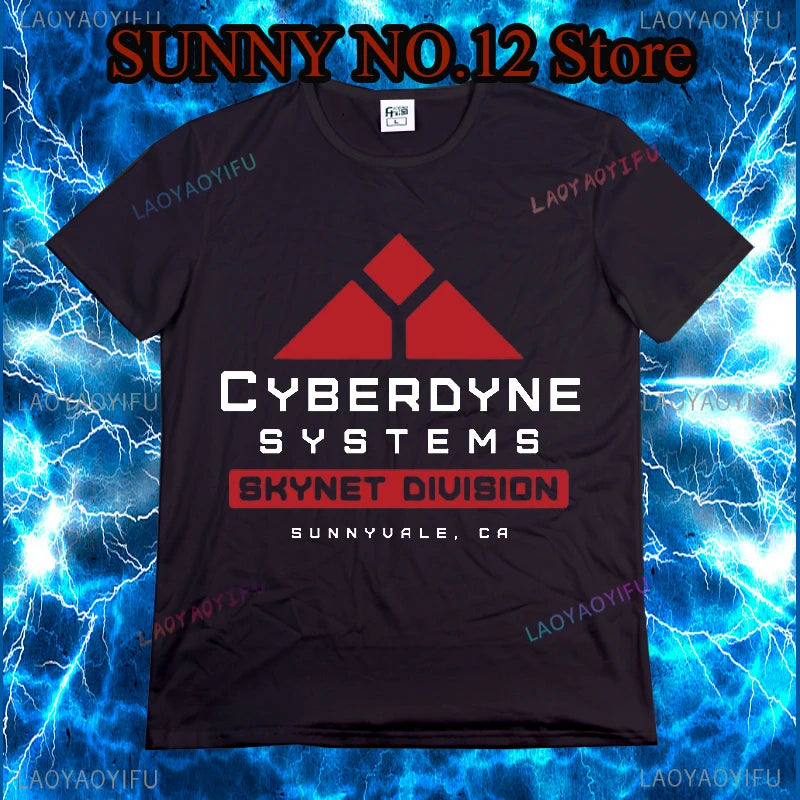 Man T Shirt Terminator Shirt Cyberdyne Systems Skynet Control System Front Double Side Graphic Tshirts Fashion Male Tee Clothing