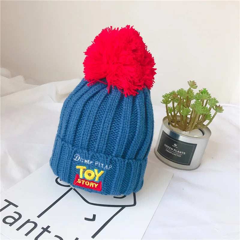 Marvel Spiderman New Fashion Autumn Winter Cartoon Kids Color Matching Knitted Hat Boys Girl Wool Cap Children Thick Beanies Hat