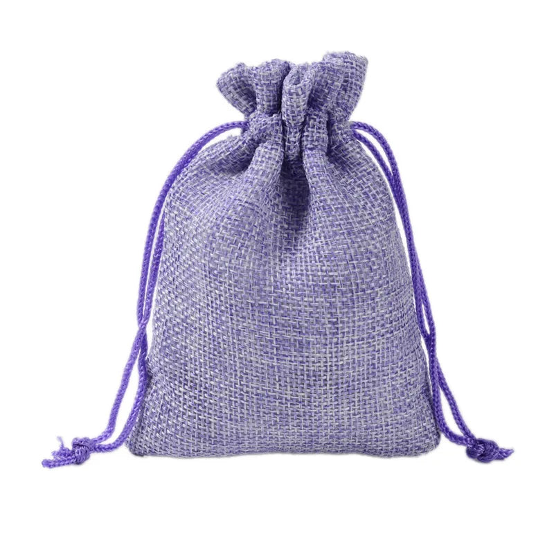 Hot Selling 10Pcs/Lot Multi-Color Jewelry Gift Drawstring Bags Jute Ring Necklace Burlap Storage Pouches Can Be Customized