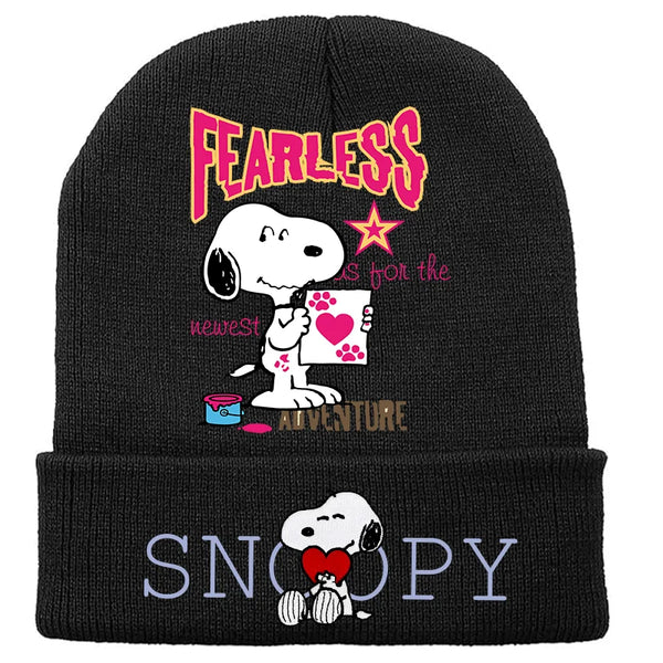 Snoopy Knitted Hats Kawaii Peanuts Comic Skullies Beanies Boys Girls Winter Warmer Bonnet Women Men Kids Casual Cap Anime Gift