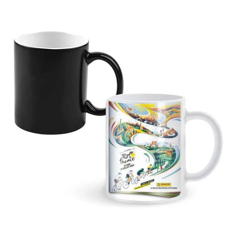 Tour of F-France Anime Creativity Change Color Chang mug Ceramic mug Hot Coffee Cup Breakfast Cup mug Friend Gift