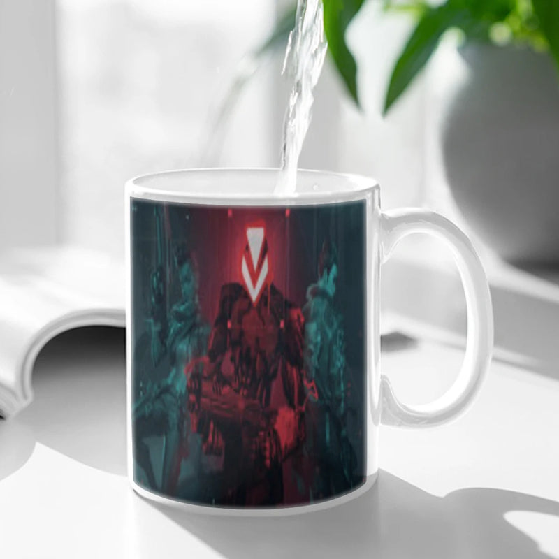 Popular The First Personvisual Angle Design Game VALORANT Coffee Mug Ceramic Water Cup Heat Sensitive Coffee Cups