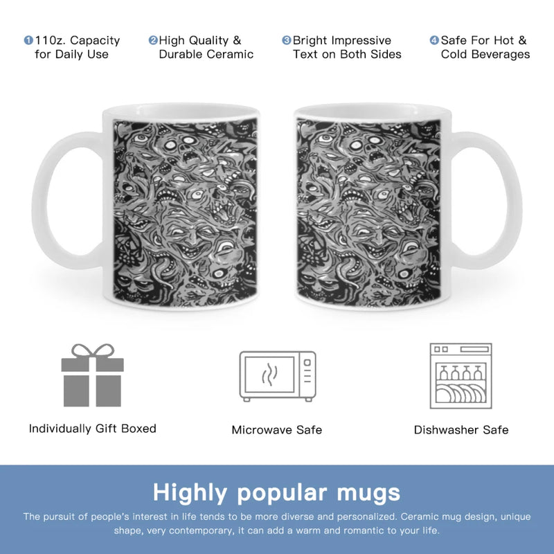 Game Phasmophobia Anime Ceramic Mug Cute Coffee Tea Milk Stave Mugs And Cups with Handle Novelty Gifts