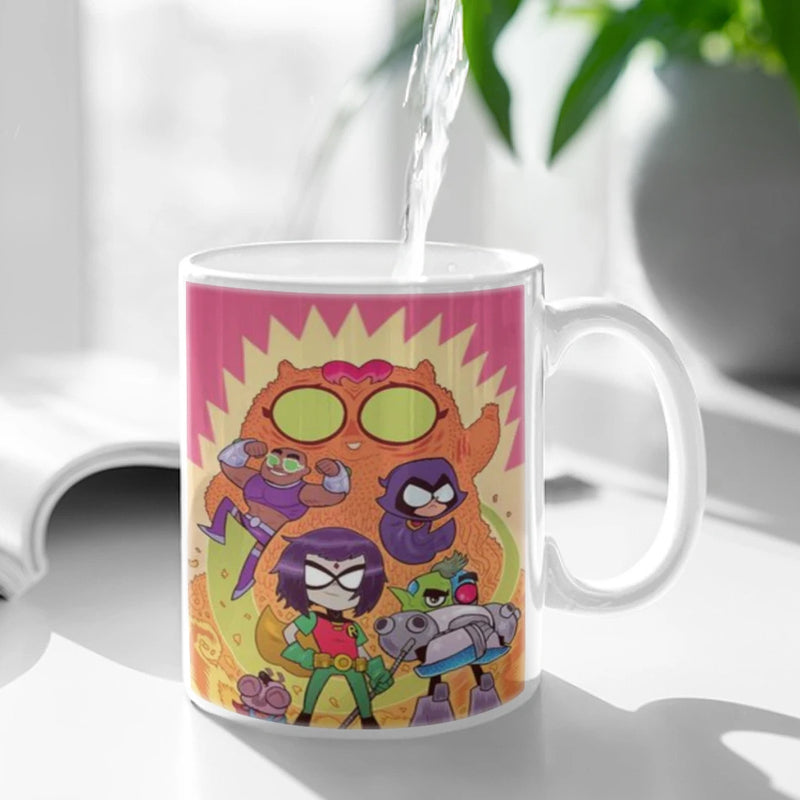 Cartoon T-TEEN-TITAN G-GO Ceramic Cup Coffee Oatmeal Breakfast Cup Creative Personality Mug