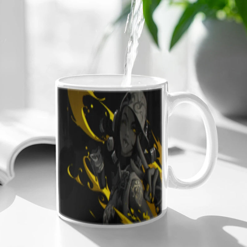 Popular The First Personvisual Angle Design Game VALORANT Coffee Mug Ceramic Water Cup Heat Sensitive Coffee Cups