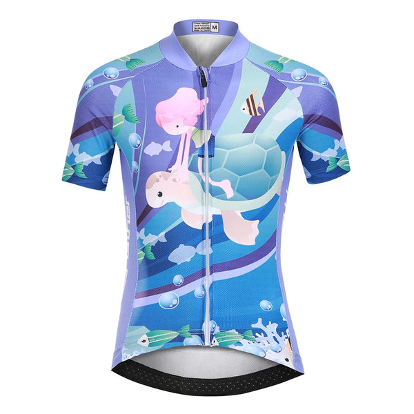 Cartoon Printed Short Sleeve Children's Cycling Jersey Quick-dry Mesh Cloth MTB Bike Riding Wear Boys Girls Bicycle Clothing