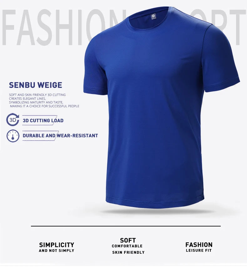 2024 Summer Sports t shirt Men/Women's Gyms Fitness Short sleeve T-shirt Male quick-dry running Workout Tees Tops Men clothing