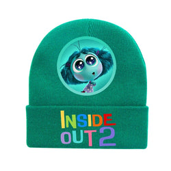 Inside Out 2 Kid Knitted Hats Keep Warm Anxiety Joy Sadness Anger Stretch Caps Soft Comfort Autumn Winter Boy Girl Beanie Gifts