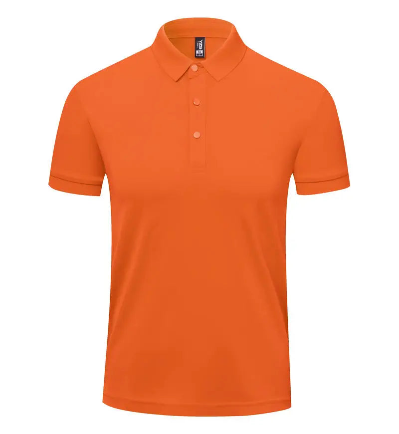 Spring Summer Polos Customized Logo Mens Shirt Women's Polos Solid Color Restaurant Waiter Work Clothes 100% Polyester