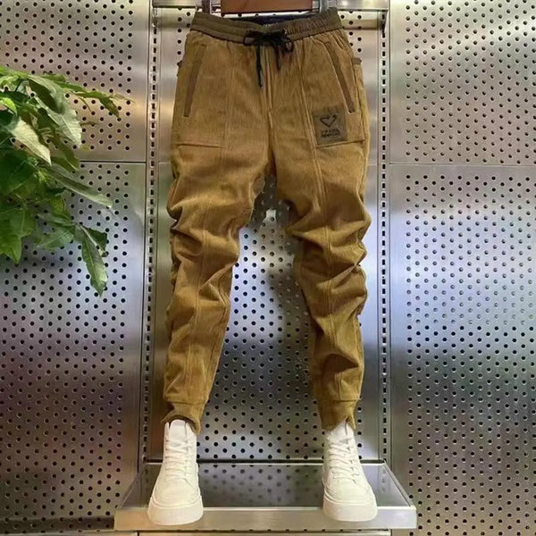 Drawstring Harem Pants Hip Hop Casual Male Track Pants Joggers Vintage Male Cargo Pants Corduroy Pants sweatpants ropa hombre