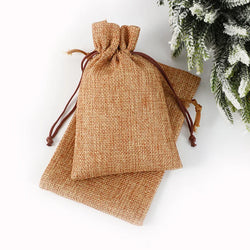 30/50 Pcs Multi Colors Jute Storage Bags Christmas Party Wedding Gift Fabric Package Drawstring Pouches Gift Bag 7x9/10x14cm