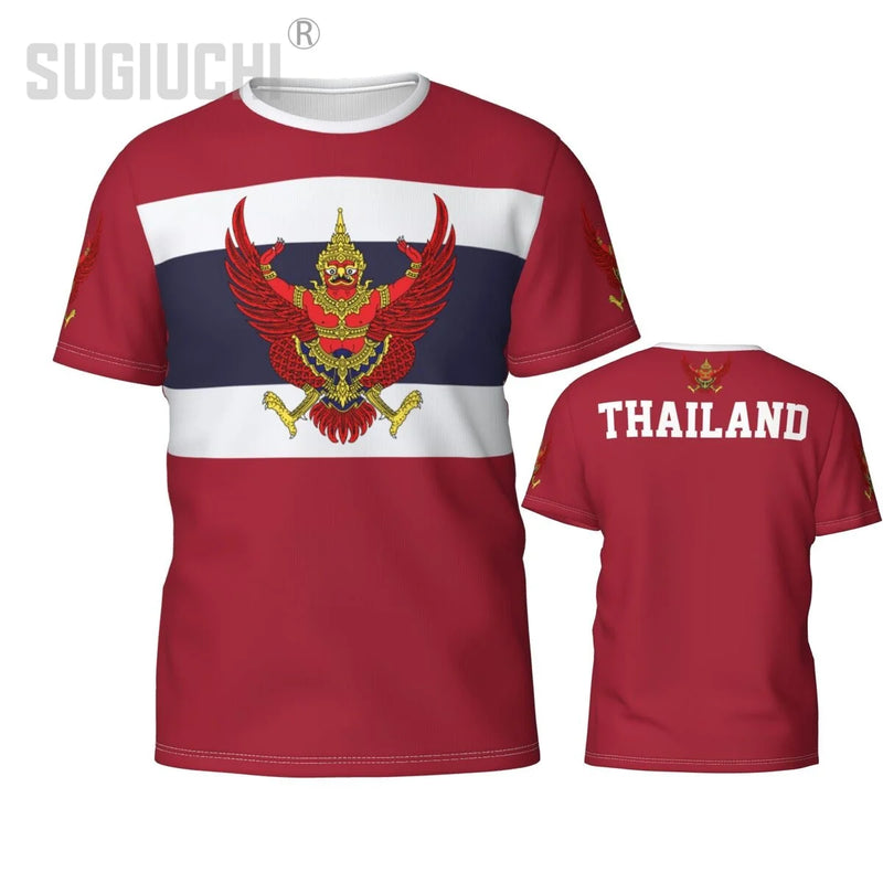 Custom Name Number Thailand Flag Emblem 3D T-shirts For Men Women Tees jersey team Clothes Soccer Football Fans Gift T shirt