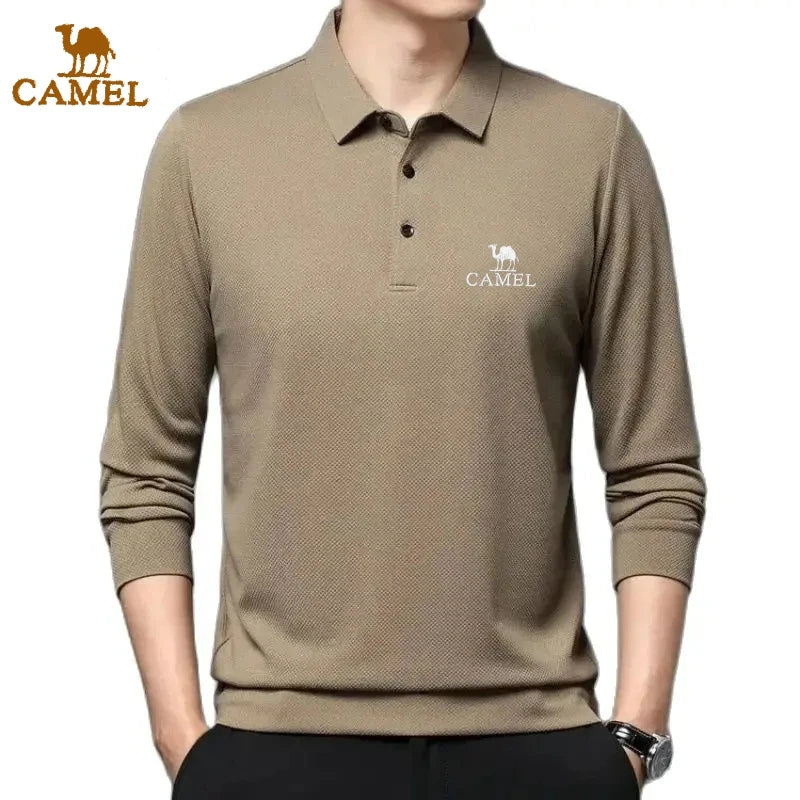 Spring and Autumn Men's High Quality Embroidered Long Sleeve Polo Shirt New Luxury Fashion Business Leisure Multi Functional Top