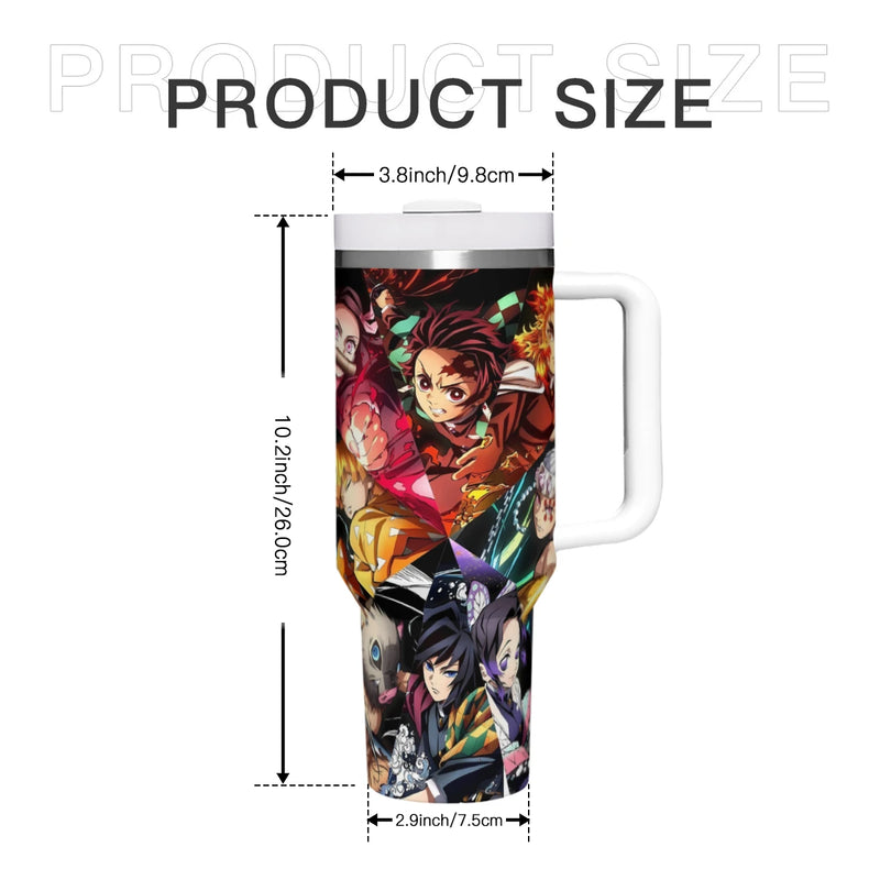 304 Stainless Steel Car Travel Mugs, Demon Slayer Graphic Tumbler, Water Bottle, 40oz, 1200ml