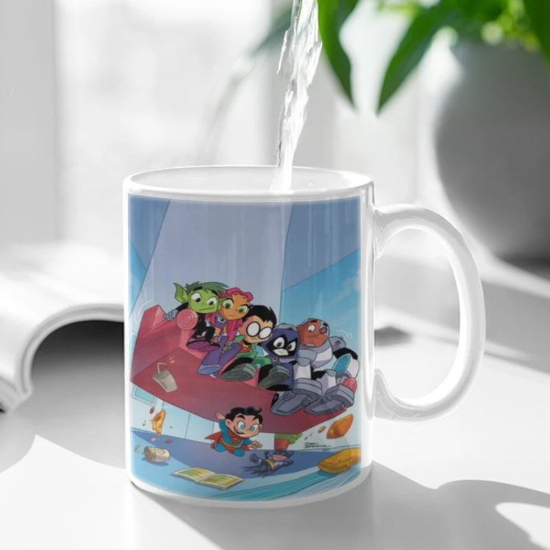 Cartoon T-TEEN-TITAN G-GO Ceramic Cup Coffee Oatmeal Breakfast Cup Creative Personality Mug