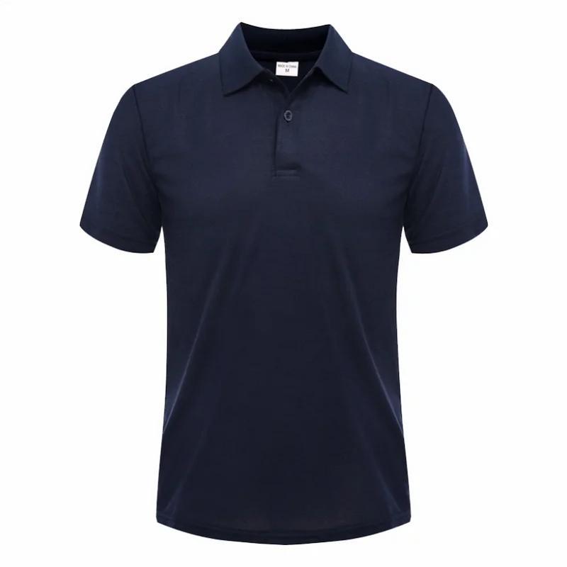 Solid color Short-sleeved Lapel POLO Shirt Versatile Business Casual Tops Summer Custom Logo Embroidery Printed T-shirt