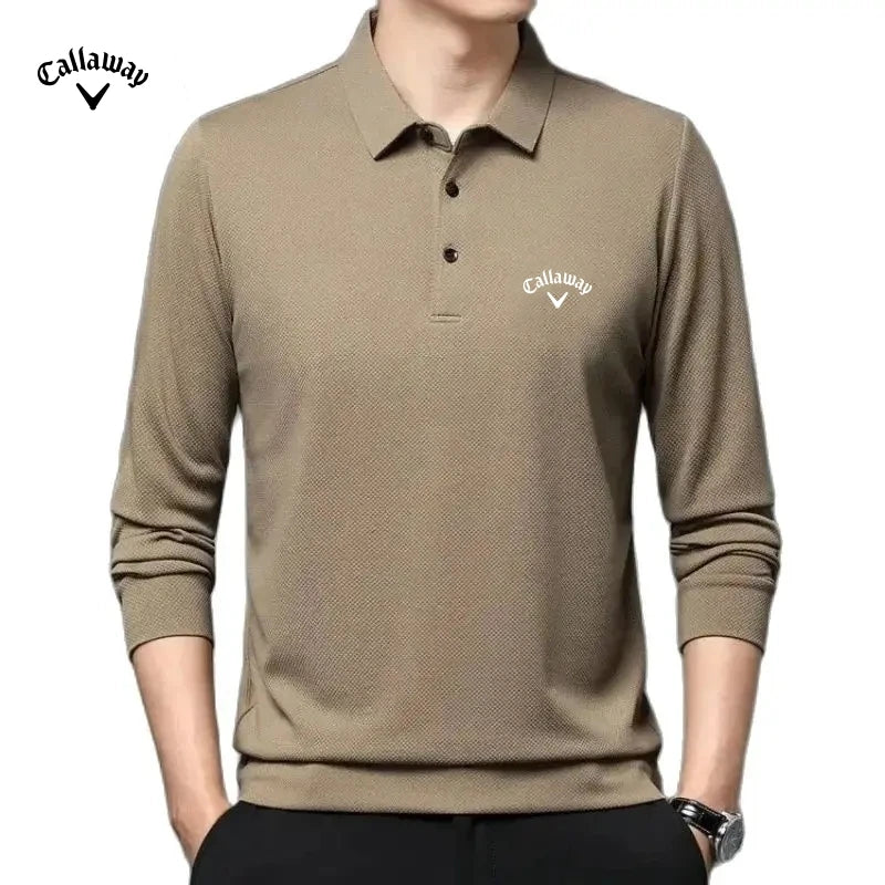 Spring and Autumn Men's High Quality Embroidered Long Sleeve Polo Shirt New Luxury Fashion Business Leisure Multi Functional Top