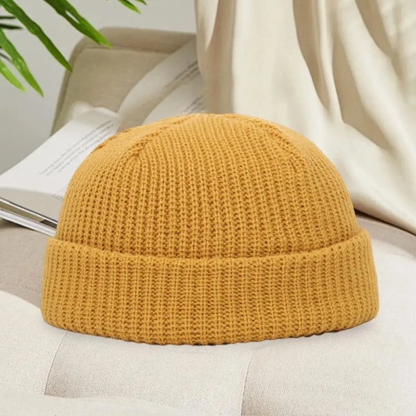 Solid Color Hat Cozy Knitted Dome Hat for Winter Outdoor Activities Unisex Solid Color Ear Cap for Skiing Wear Winter