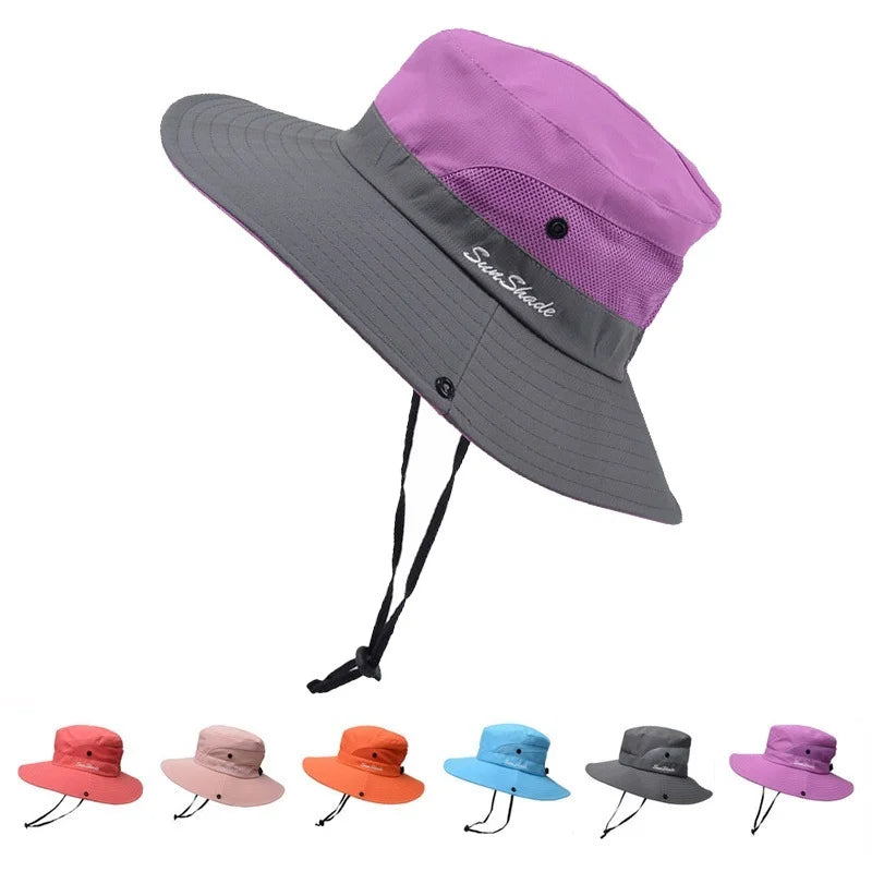 Unisex Fishing Hat Men Sun UV Protection Outdoor Fishing Cap Women Large Wide Brim Breathable Sunshade Casual Fishing Hats