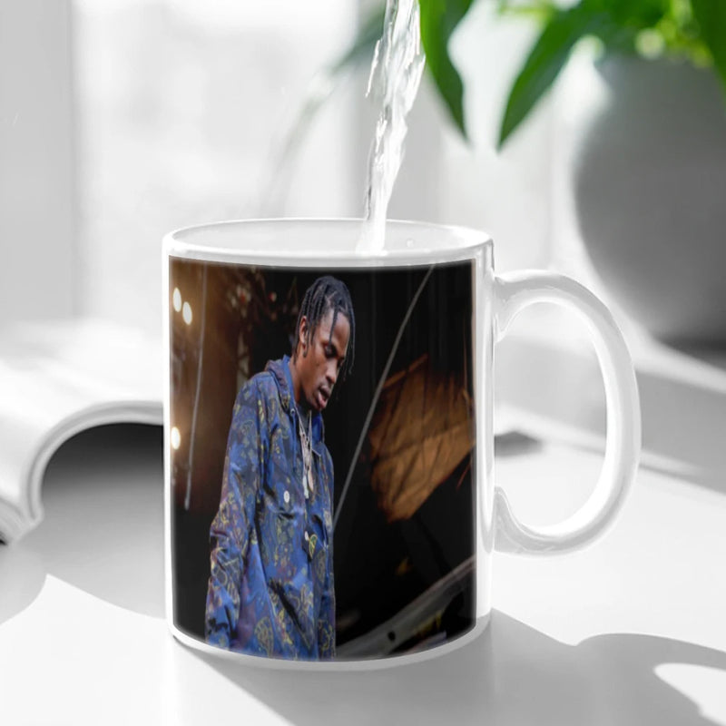 Jackboys Travis Scott Coffee Mug 11oz Fun Ceramic Coffee Tea Cocoa Cup Handle Tea Drink Cup