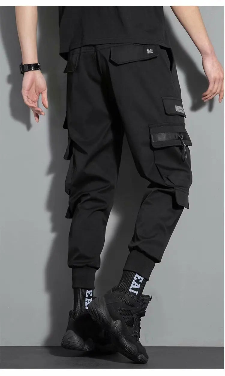 Autumn New Joggers Men Cargo Pants Korean Outdoor Pocket Sweatpants Daily Hip-hop Trousers Fashionable Men's Clothing New