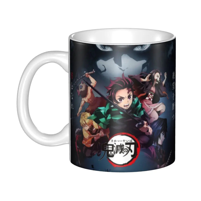 Personalized Anime Demon Slayer Coffee Mugs DIY Muichiro Tokito Kimetsu No Yaiba Ceramic Tea Milk Cup