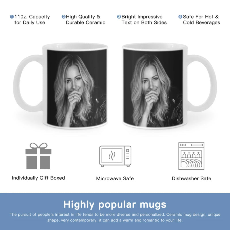 Helene Fischer German Russian Pop Singer Coffee Mug 11oz Fun Ceramic Coffee Tea Cocoa Cup Handle Tea Drink Cup