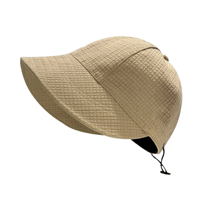 Summer Beach Hat Big Visor Sun Hats for Women Outdoor UV Protection Sport Baseball Cap Foldable Fisherman Cap Waffle Bucket Hat