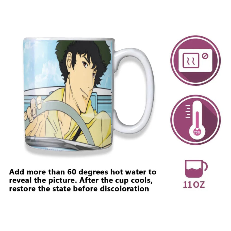 Hot Anime Cowboy Bebop Mugs Cup Changing Color Magic Mugs Heat Sensitive Tea Cup Coffee Mug Gift Mug Drop Shipping