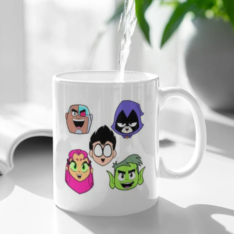 Cartoon T-TEEN-TITAN G-GO Ceramic Cup Coffee Oatmeal Breakfast Cup Creative Personality Mug