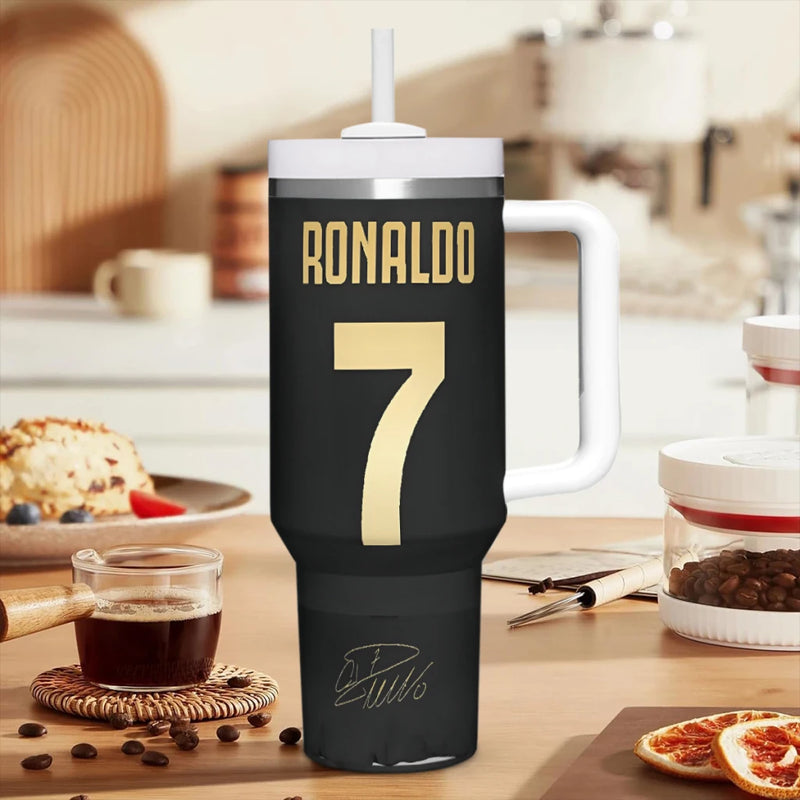 Car Travel Mugs CR7-Cristiano Stainless Steel 304 Tumbler Water Bottle 40oz/1200ml