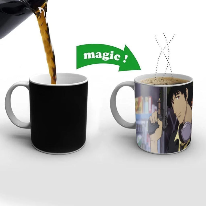 Hot Anime Cowboy Bebop Mugs Cup Changing Color Magic Mugs Heat Sensitive Tea Cup Coffee Mug Gift Mug Drop Shipping