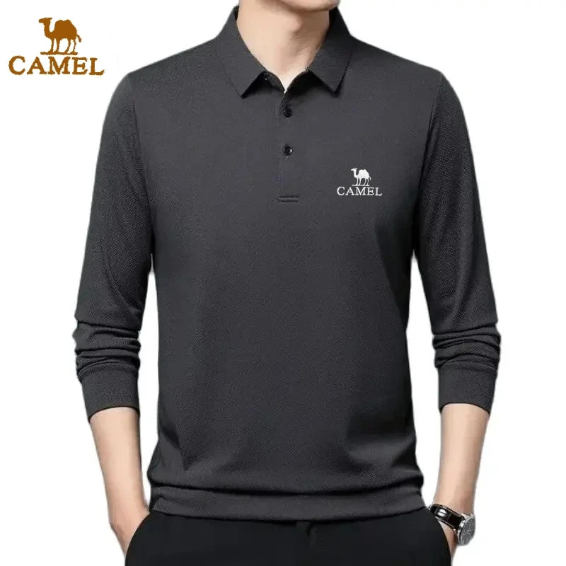 Spring and Autumn Men's High Quality Embroidered Long Sleeve Polo Shirt New Luxury Fashion Business Leisure Multi Functional Top