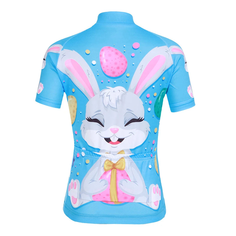 Cartoon Printed Short Sleeve Children's Cycling Jersey Quick-dry Mesh Cloth MTB Bike Riding Wear Boys Girls Bicycle Clothing