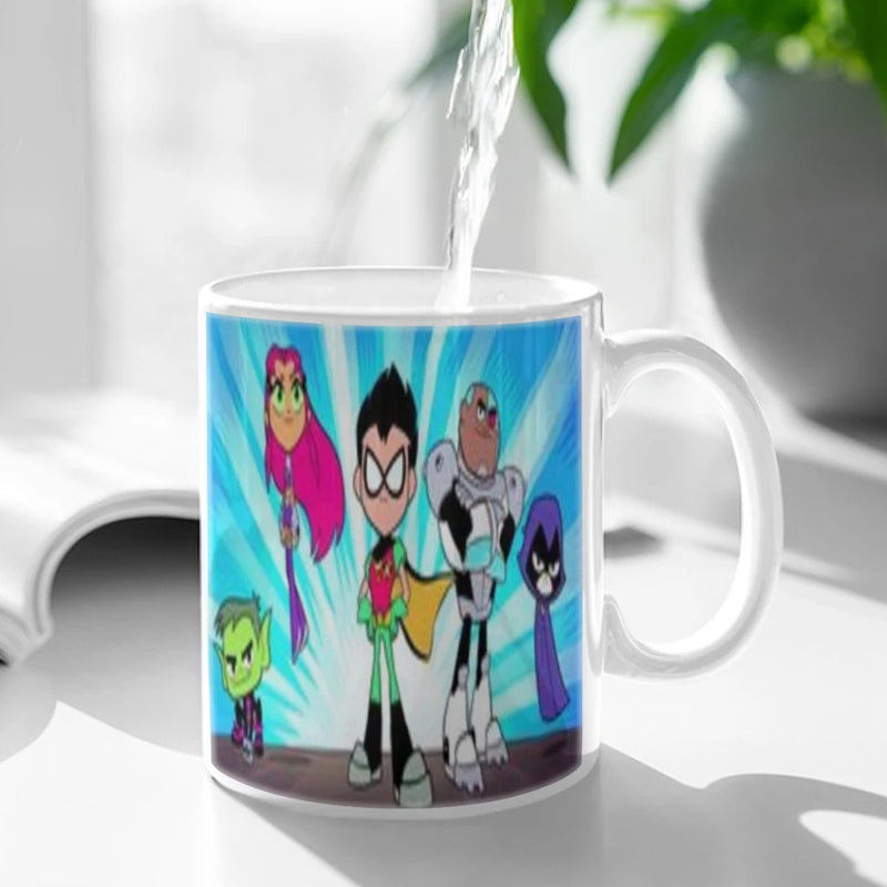 Cartoon T-TEEN-TITAN G-GO Ceramic Cup Coffee Oatmeal Breakfast Cup Creative Personality Mug