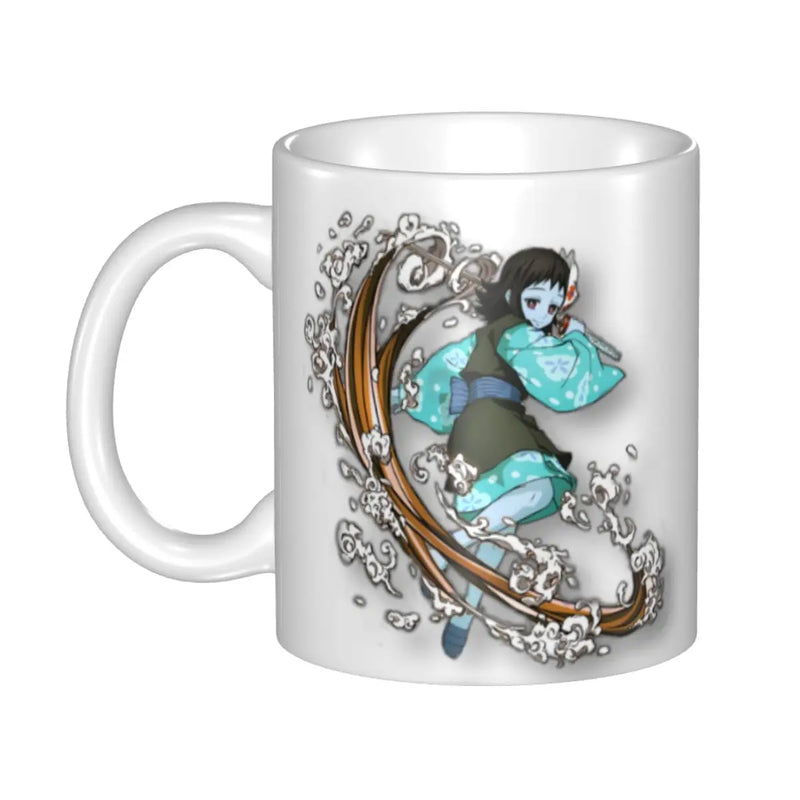 Personalized Anime Demon Slayer Coffee Mugs DIY Muichiro Tokito Kimetsu No Yaiba Ceramic Tea Milk Cup