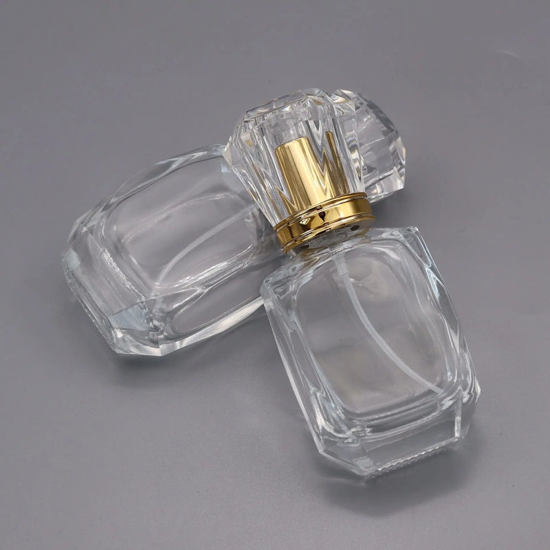 30ml High Quality Perfume Spray Bottle Empty Glass Perfume Atomizer Travel Cosmetic Bottle Irregular Polyhedron Split Bottles