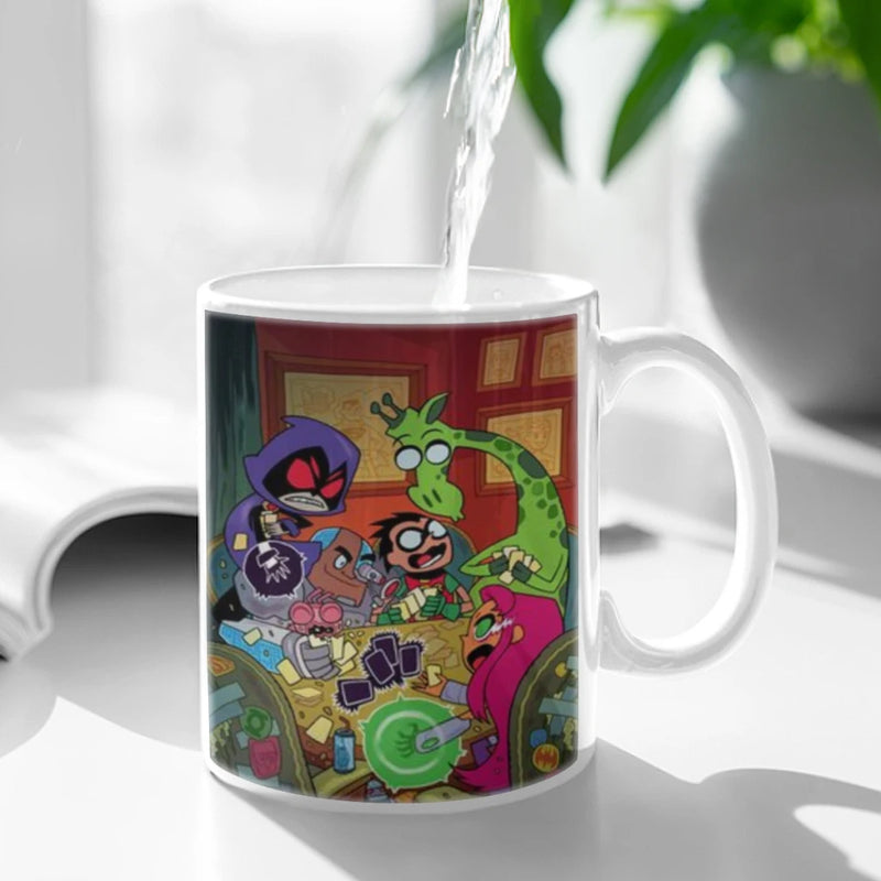 Cartoon T-TEEN-TITAN G-GO Ceramic Cup Coffee Oatmeal Breakfast Cup Creative Personality Mug