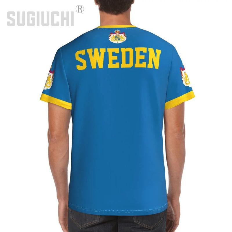 Custom Name Number Sweden Flag Emblem 3D T-shirts For Men Women Tees jersey team Clothes Soccer Football Fans Gift T shirt