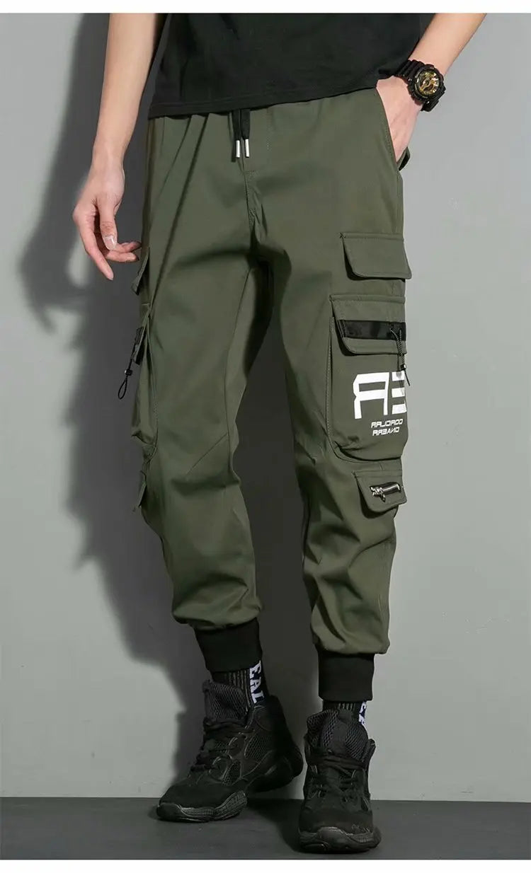 Autumn New Joggers Men Cargo Pants Korean Outdoor Pocket Sweatpants Daily Hip-hop Trousers Fashionable Men's Clothing New