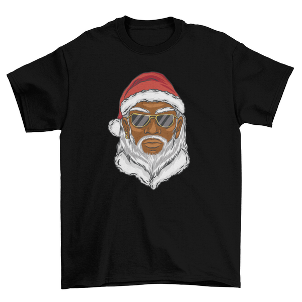 Black Santa Claus christmas t-shirt