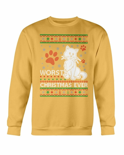 Worst Christmas Ever Cat Christmas Sweatshirt