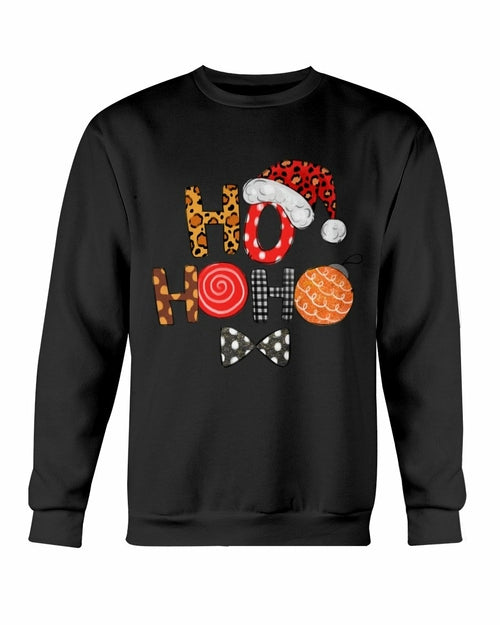 HO HO HO Santa Cap Christmas Sweatshirt